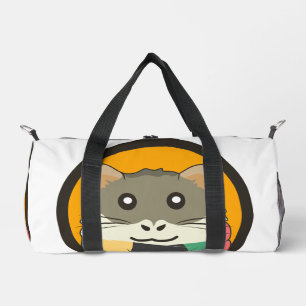 Sac De Sport Un mignon hamster en caricature avec une écharpe m