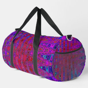 Sac De Sport Vagues atomiques rétro-Abstraites Trippy rouge et