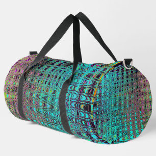 Sac De Sport Vagues de Boomerang Rétro Aqua Kaléidoscopique Abs