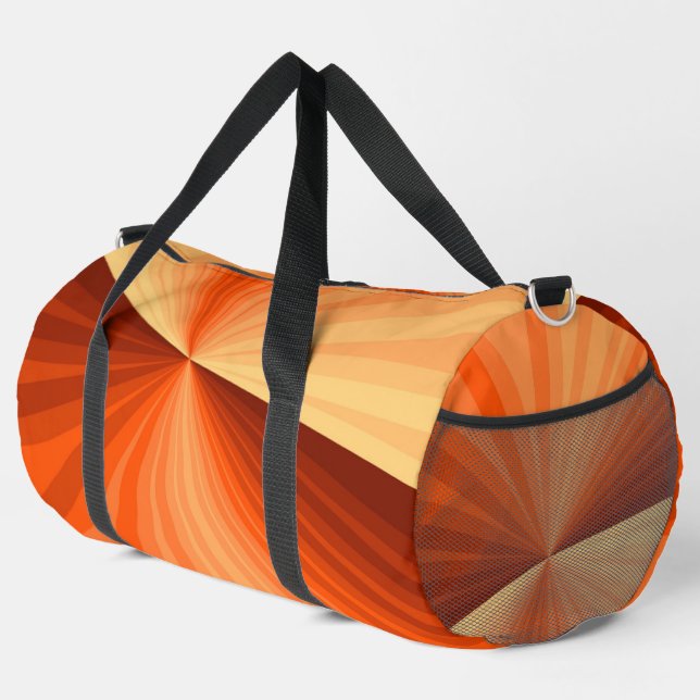 Sac De Sport Vanille rouge orange Abstraite moderne Fractale gr (Coin droit)