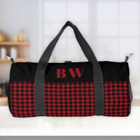 Vérification carreaux plaid buffle rouge noir Mono