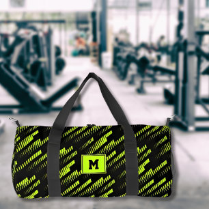 Sac De Sport Vert néon abstrait géométrique personnalisé Sports