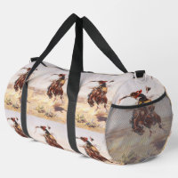 Vintage Wild West Cowboy sur Bucking Horse Western