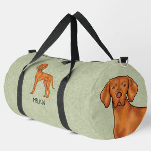 Sac De Sport Vizsla Hongrois mignon Pointeur Chien Avec Le Nom 