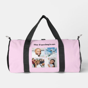 Sac De Sport Votre nom et 8 photos Couleur personnalisée
