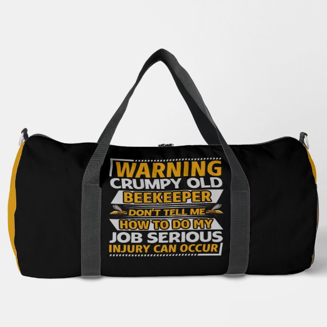 Sac De Sport Warning Crumpy Old Beekeeper  (Recto)