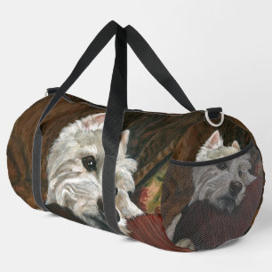 Sac De Sport Westie sur canapé