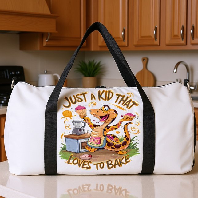 Sac De Sport Whimsical Tee With Cake-Baking Snake (Créateur téléchargé)