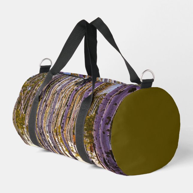 Sac De Sport Winter Aspen Forest – Violets, Greens, Yellows (Coin gauche)