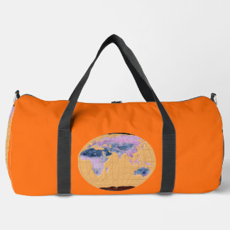 Sac De Sport World Map Orange -