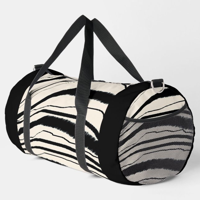 Sac De Sport Zebra Stripe Imprimer Sport Gym Voyage Continuer (Coin droit)