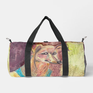 Sac De Sport "Ziggy le chien en salopette" Aquarelle 