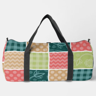 Sac De Sport Zigzag, Chevron, En vichy, Pois, Patchwork