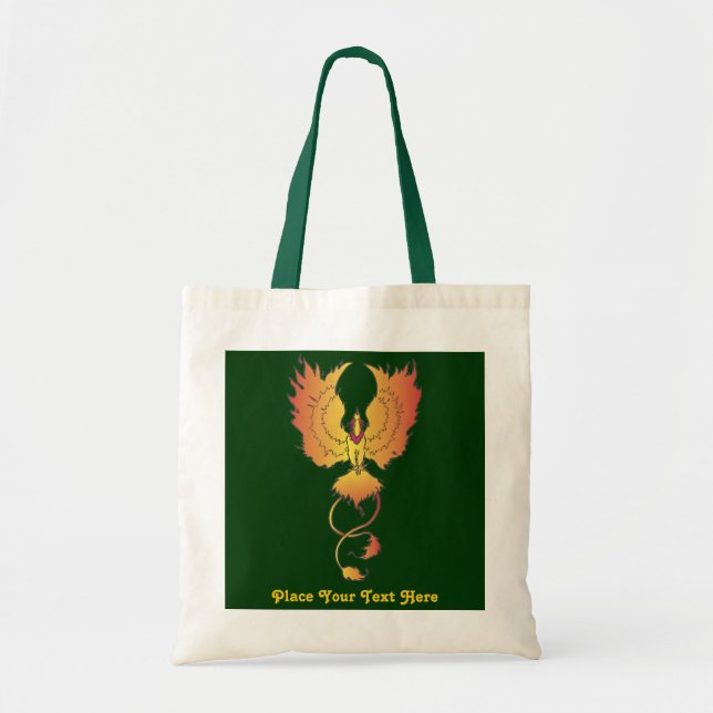 Sac de texte personnalisé Phoenix Rising (Devant)