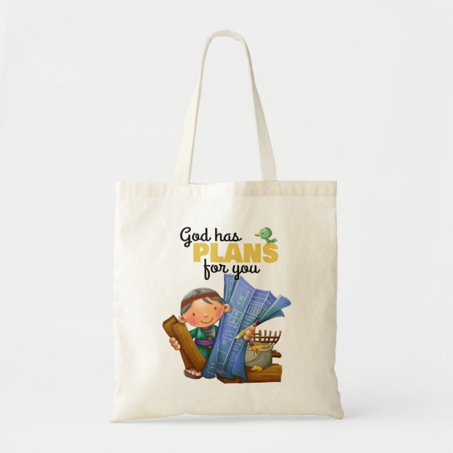Sac de tissu de Noé de vers de bible (Devant)