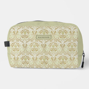 Sac de toilette à motifs floraux or élégant