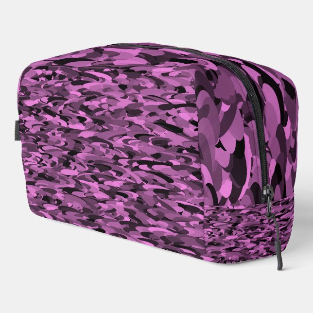Sac de toilette Abstrait Motif violet noir (Coin droit)