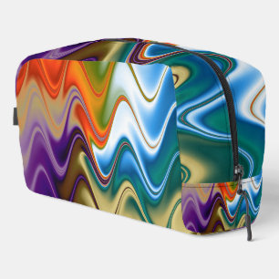 Sac de toilette abstrait multicolore ondulé