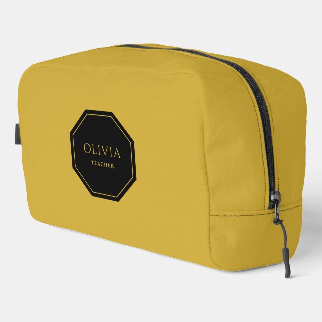 Sac de toilette de voyage avec votre nom et titre (Coin droit)