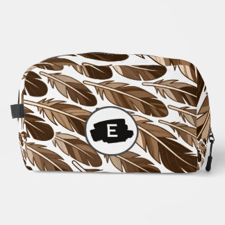 Sac de toilette en plume de monogramme personnalis