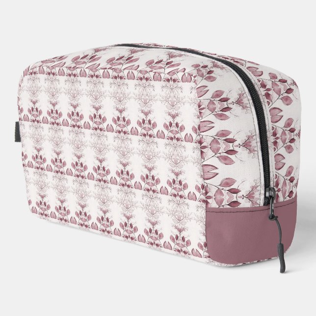 Sac de toilette Feuille rouge moderne (Coin droit)
