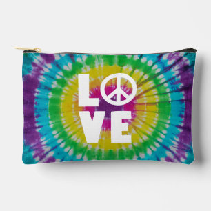 Sac de toilette LOVE signe de paix Tie-Dye Cadeau