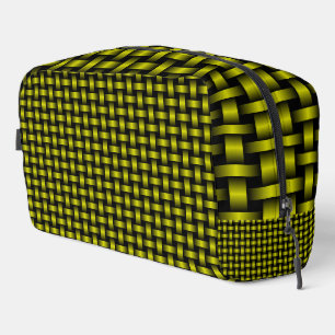 Sac de toilette Motif de brasage noir jaune