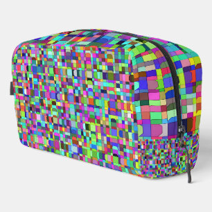 Sac de toilette multi-couleurs en forme de Carrés