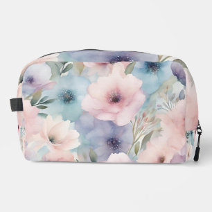 Sac de toilette Pastel Roses rose violet bleu