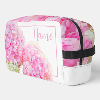 Sac de toilette personnalisé - Hydrangée rose
