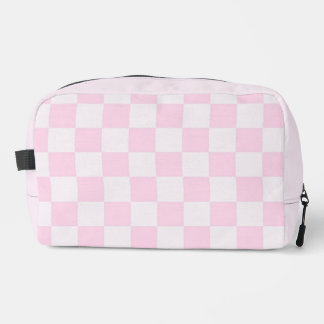 Sac de toilette rose à carreaux féminin et doux po