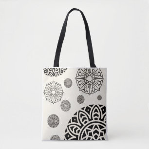 Sac de tote d'épaule en art mandala de luxe
