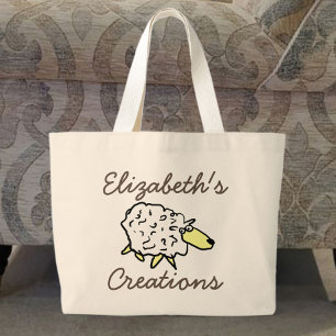 Sac de tricot de dessin animé de mouton Créations