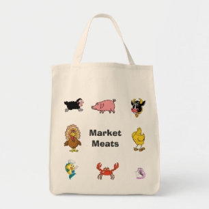 Sac de viande du marché/épicerie