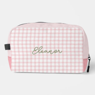 Sac de voyage de En vichy rose personnalisé