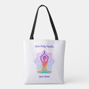 Sac de yoga personnalisé avec nom et mantra