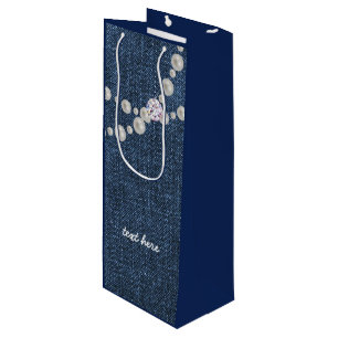 sac denim, fête d'anniversaire denim bleu sac cade