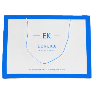 Sac d'entreprise avec monogramme et coordonnées de