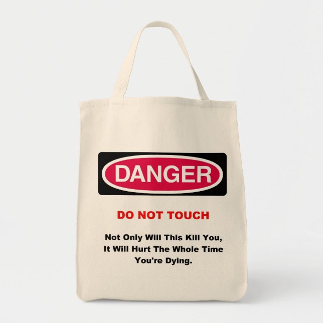 Sac d'épicerie de danger (Devant)