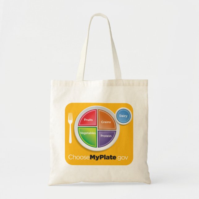 Sac d'épicerie de MyPlate - jaune (Devant)