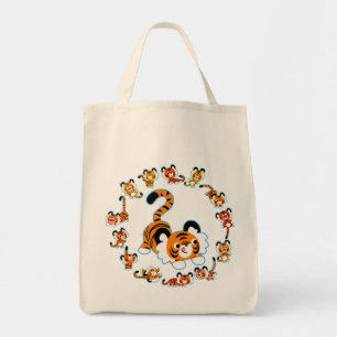 Sac d'épicerie Mandala (Bleu) de Tigers Cartoon mi