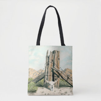 Sac désert ouest rustique ; sac fourre-tout en art