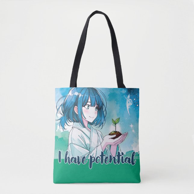 Sac design d'inspiration Anime avec Note expressiv (Devant)