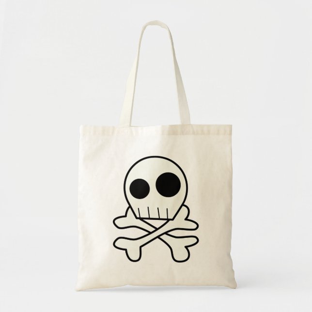 Sac d'Halloween crâne et os (Devant)