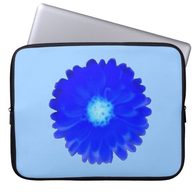 Sac d'ordinateur portable cool Blue Marigold (Devant)