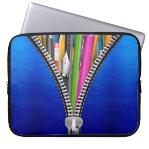 Sac d'ordinateur portable Denim avec Zipper Graphi