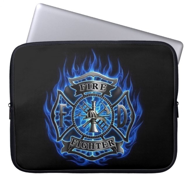 Sac d'ordinateur portable Emblem Firefighter avec  (Devant)