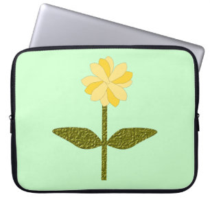 Sac d'ordinateur portable Fleur Jaune