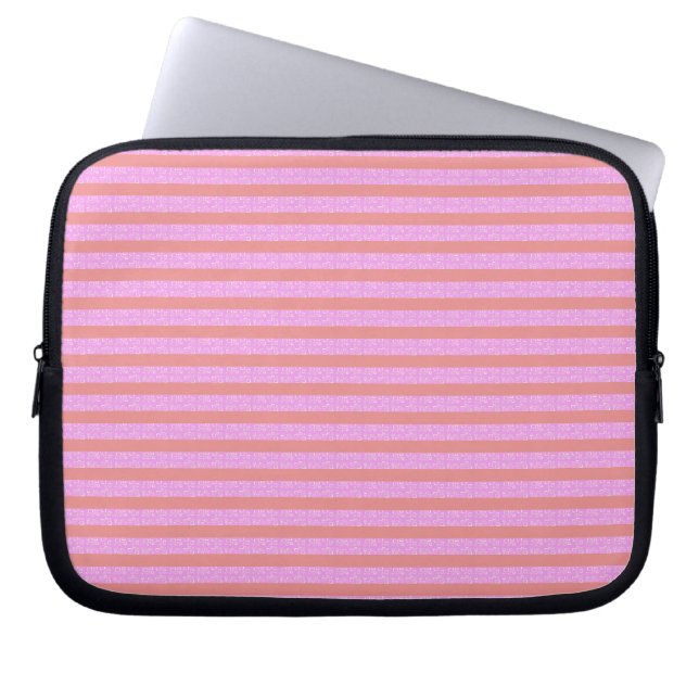 Sac d'ordinateur portable Pink Stripe Electronics (Devant)