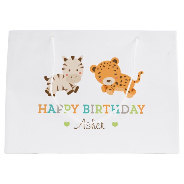 Sac doux fait sur commande de cadeau de safari (Devant)